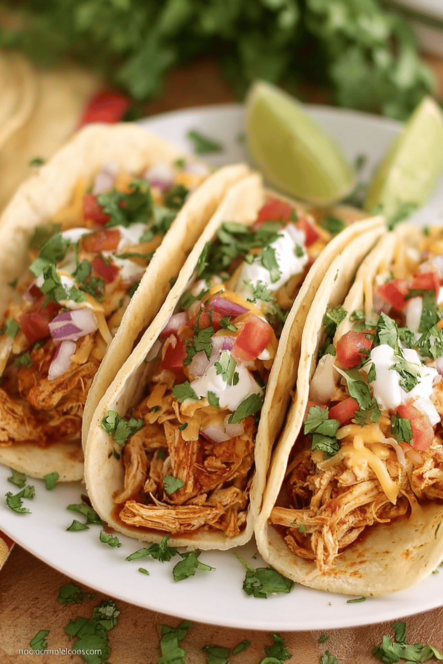 3-Ingredient Crockpot Chicken Tacos