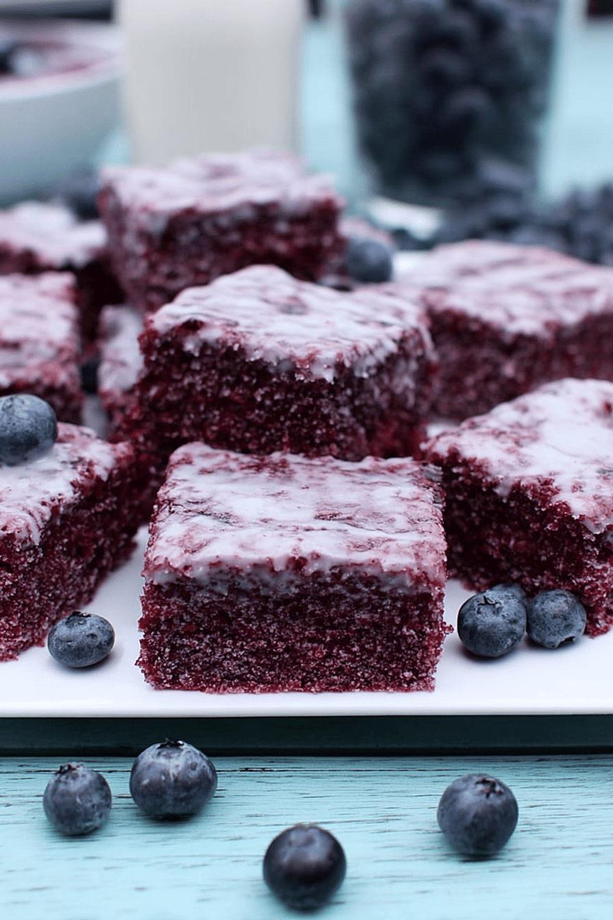 All-Natural Chewy Blueberry Glazed Brownies