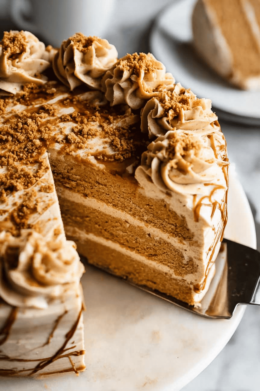 Biscoff Layer Cake with Cookie Butter Frosting