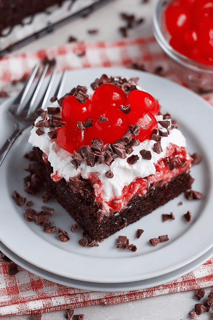 Black Forest Poke Cake Delight
