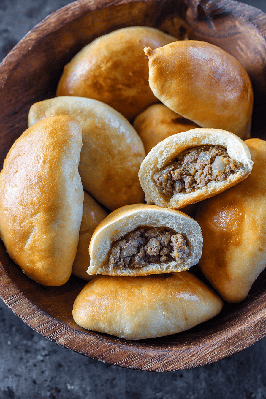 Cheesy Beef and Cabbage Bierocks