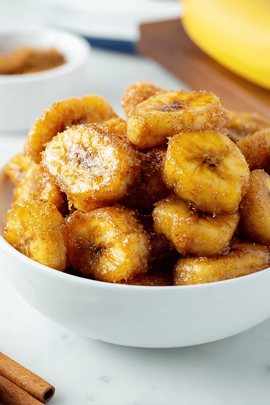 Cinnamon Honey Glazed Fried Bananas