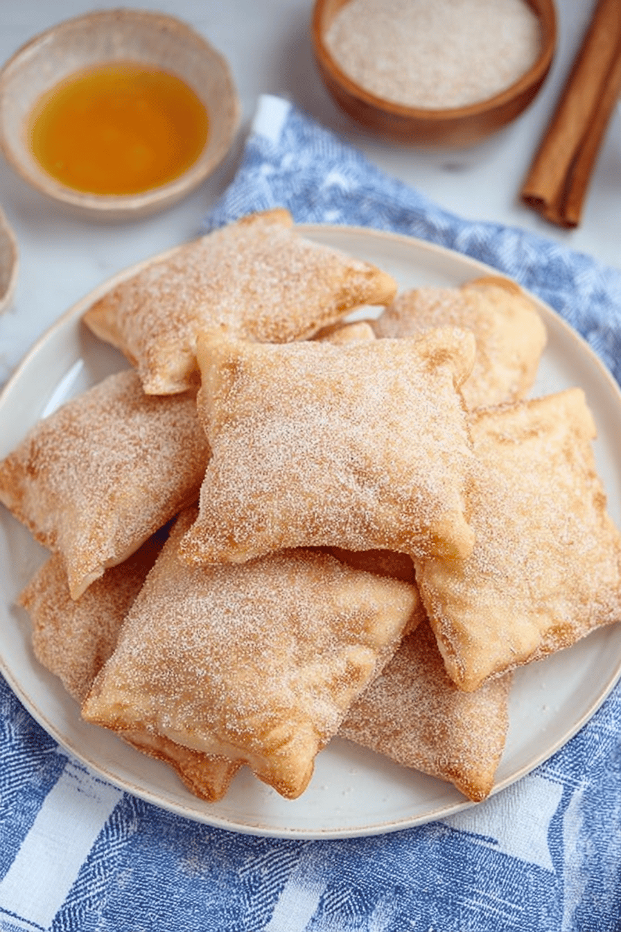 Cinnamon Sugar Homemade Sopapillas with Honey