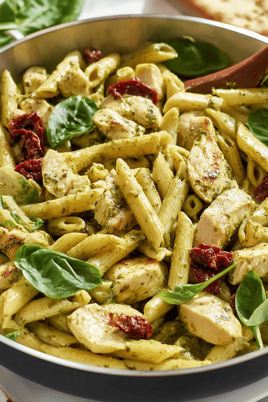 Creamy Chicken Pesto Pasta in Minutes