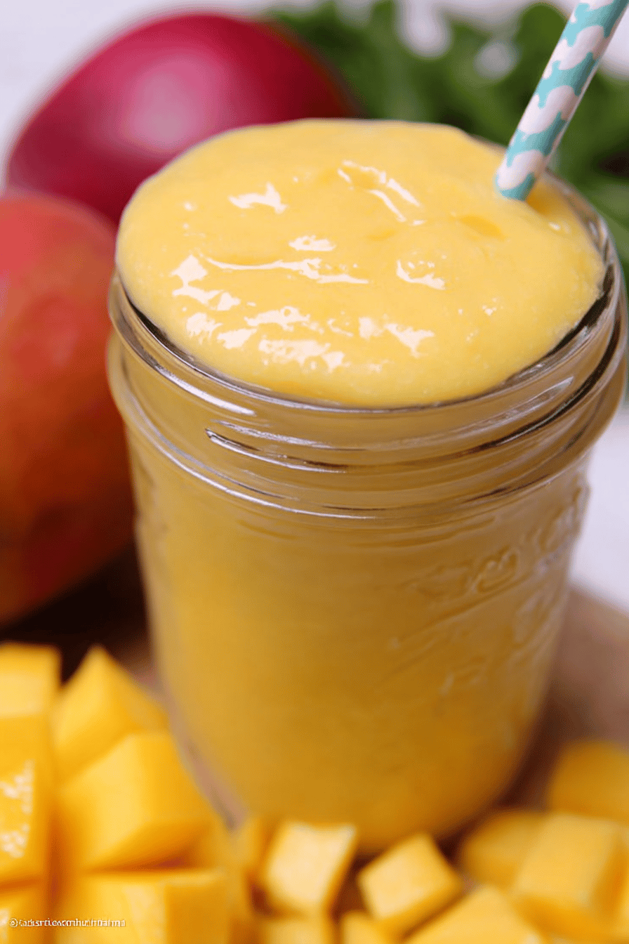 Creamy Frosty Mango Smoothie with Simple Ingredients