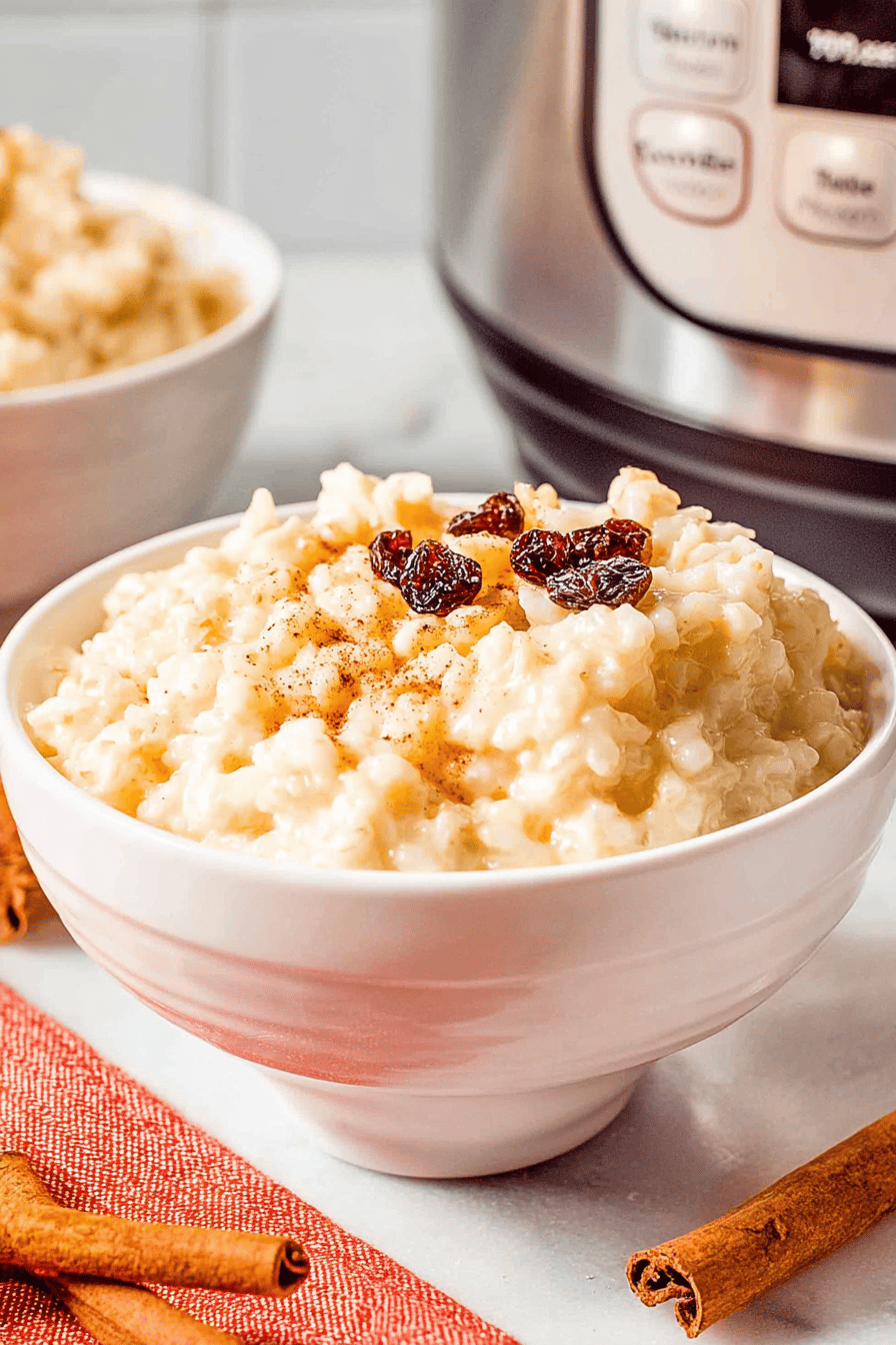 Creamy Instant Pot Vanilla Cinnamon Rice Pudding
