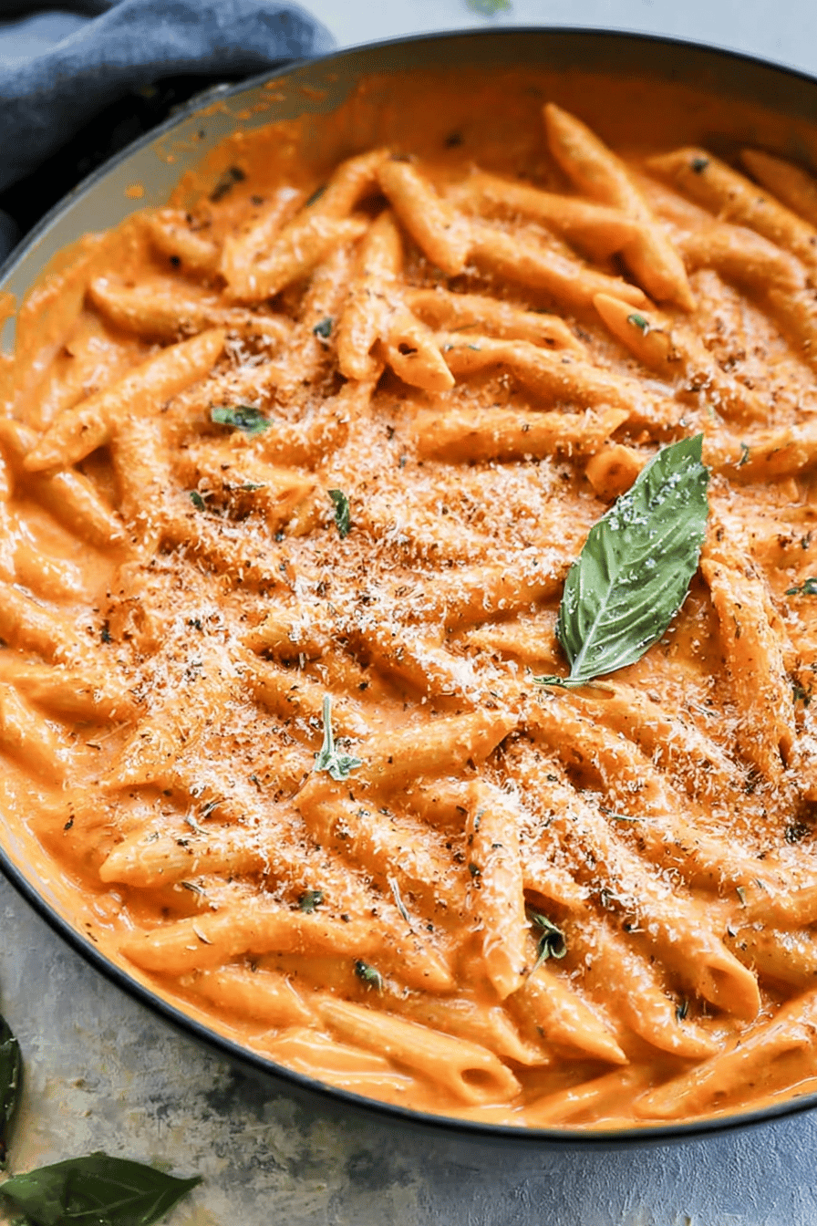 Creamy Penne alla Vodka with Parmesan