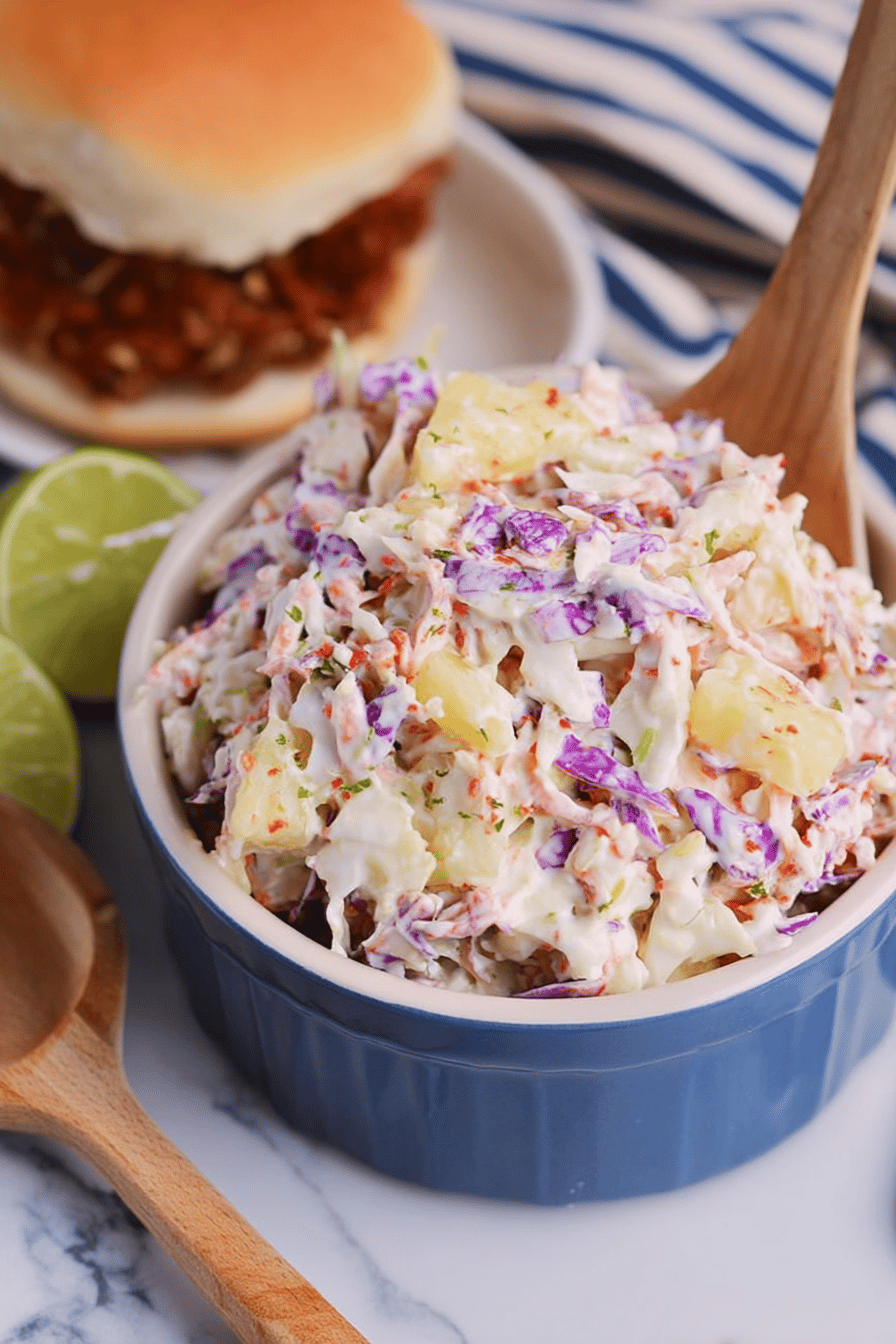 Creamy Pineapple Yogurt Coleslaw in Minutes