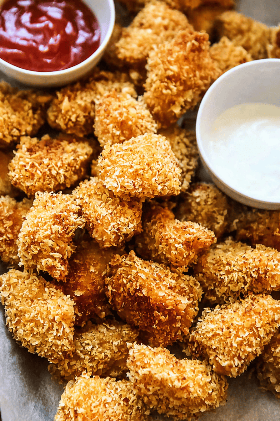 Crispy Homemade Popcorn Chicken Bites