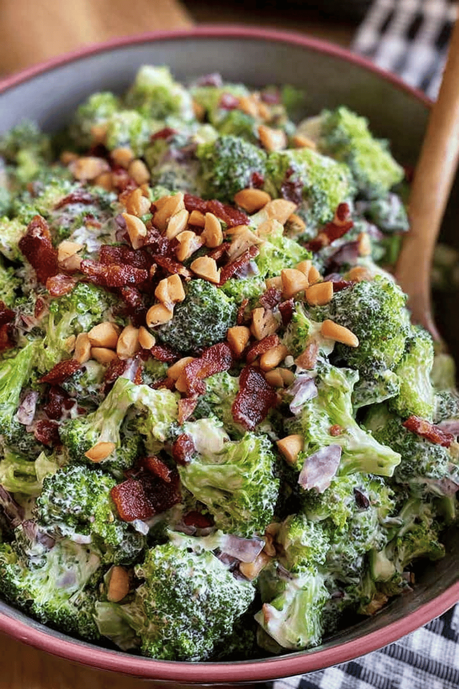 Crunchy Broccoli Bacon Cranberry Salad