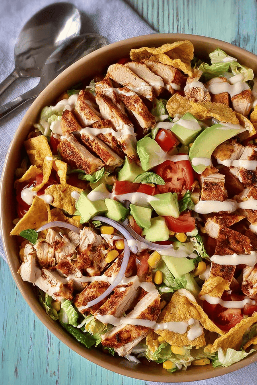 Crunchy Mexican Chicken Rice Salad