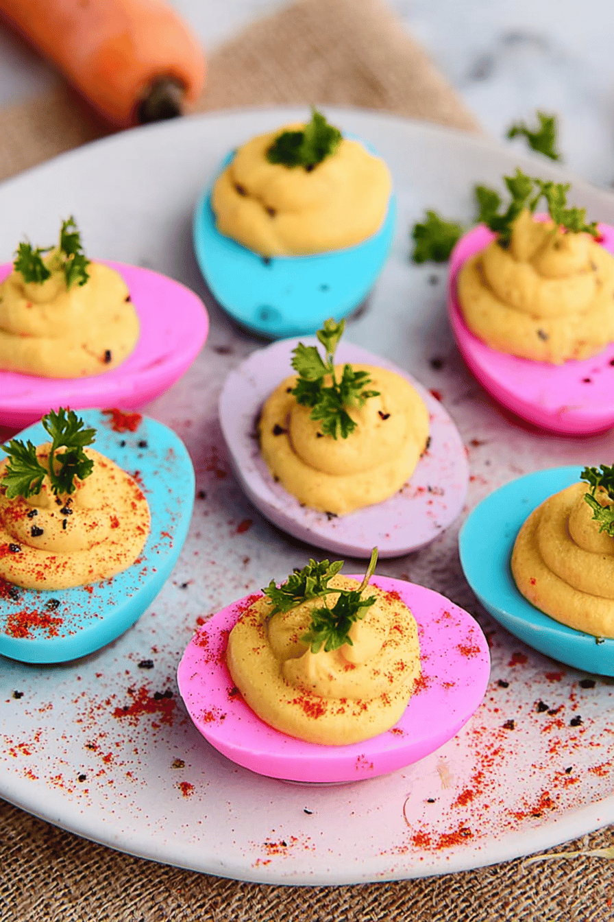 Easter Twist on Classic Deviled Eggs