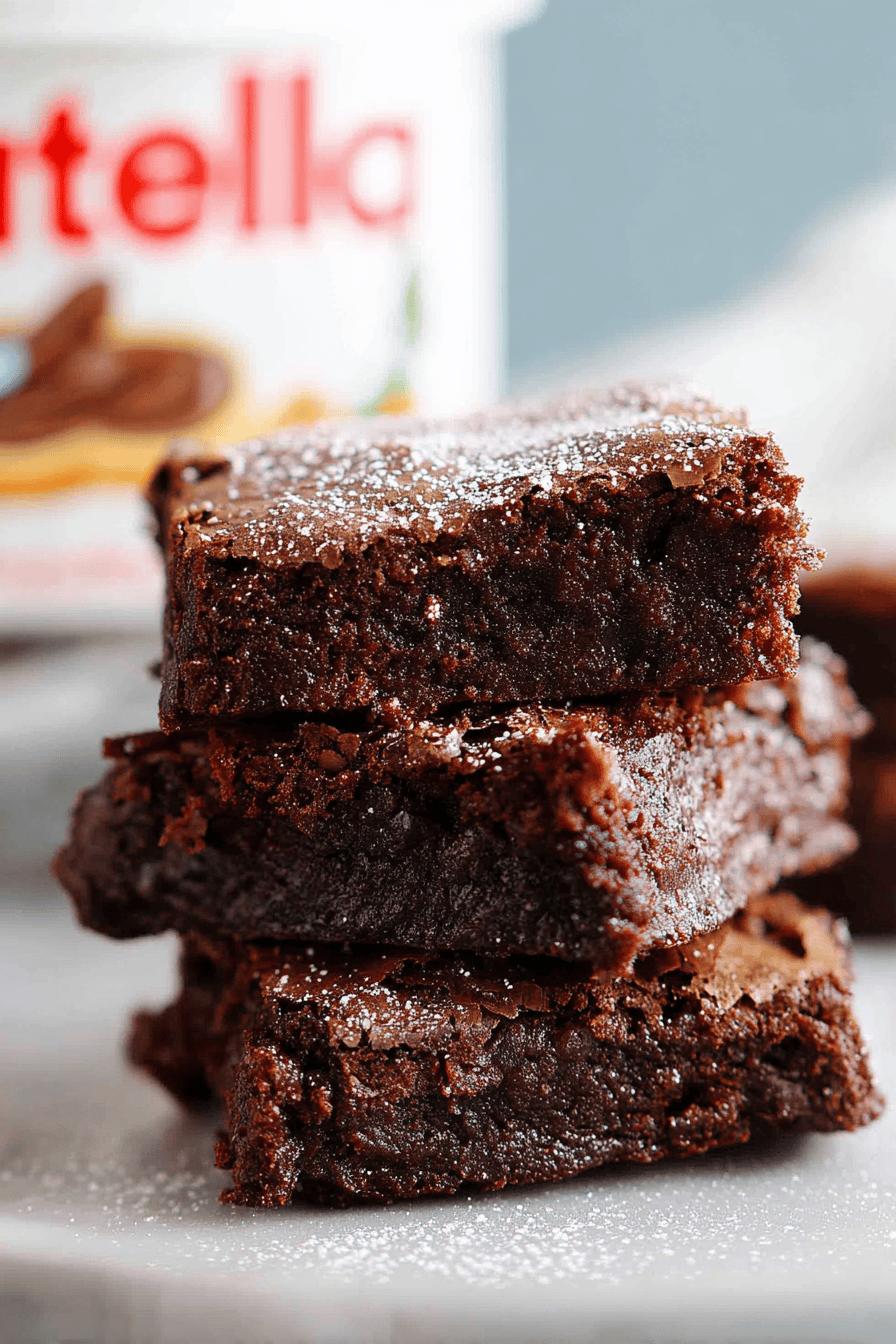Easy 3-Ingredient Nutella Brownies
