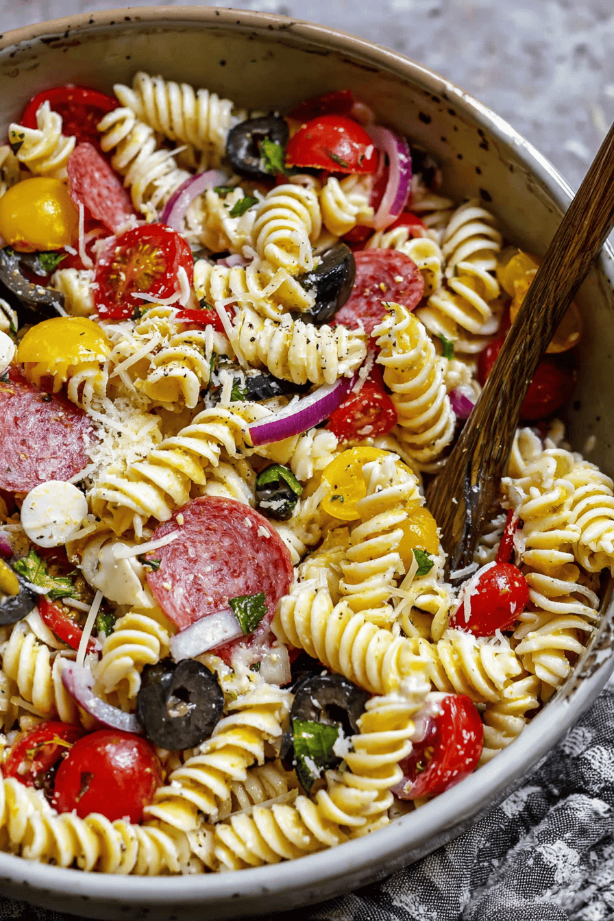Easy Italian Pasta Salad for Picnics & Potlucks