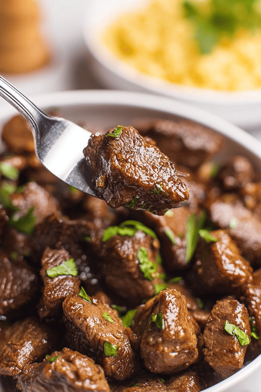Easy Sweet & Tangy Brown Sugar Steak Tips
