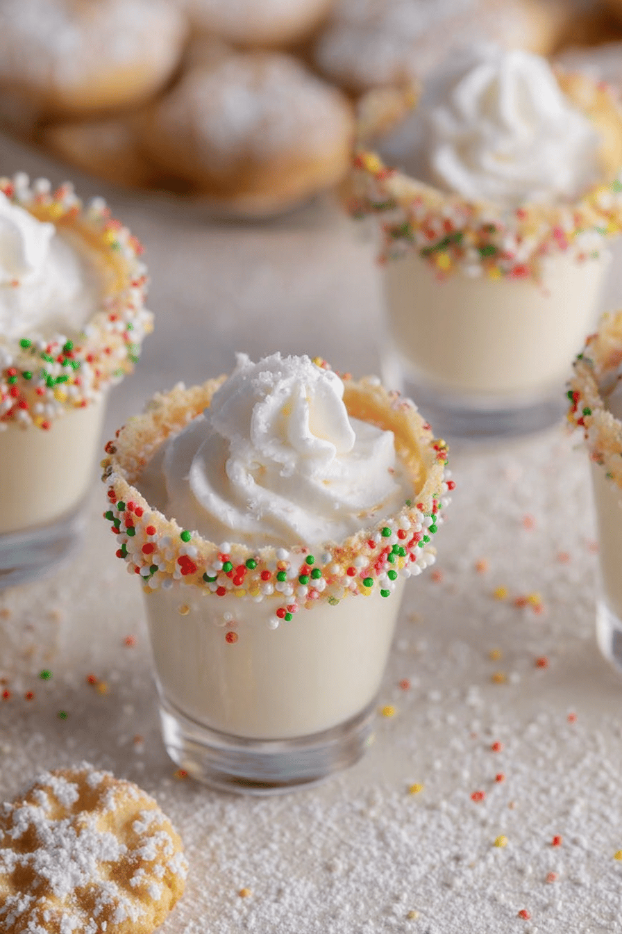 Frosted Sugar Cookie Boozy Holiday Shots