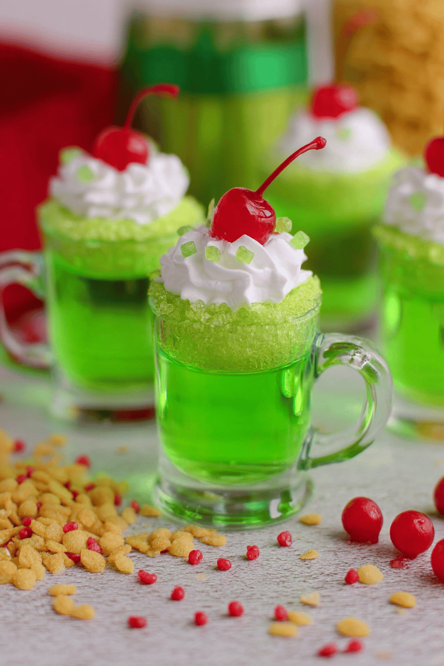 Grinch Shots: Festive Green Holiday Delights