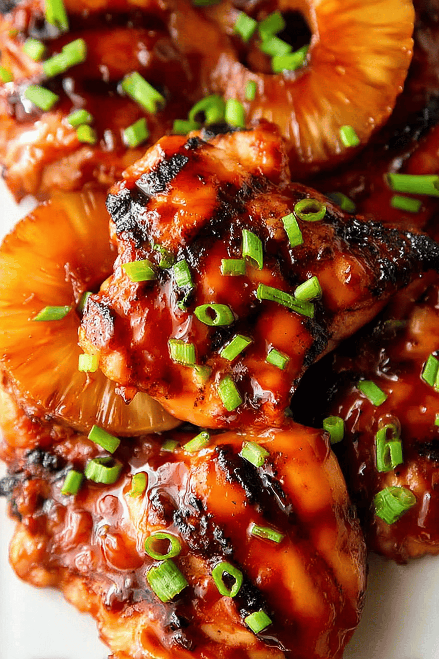Hawaiian Huli Huli Chicken with Pineapple-Soy Glaze