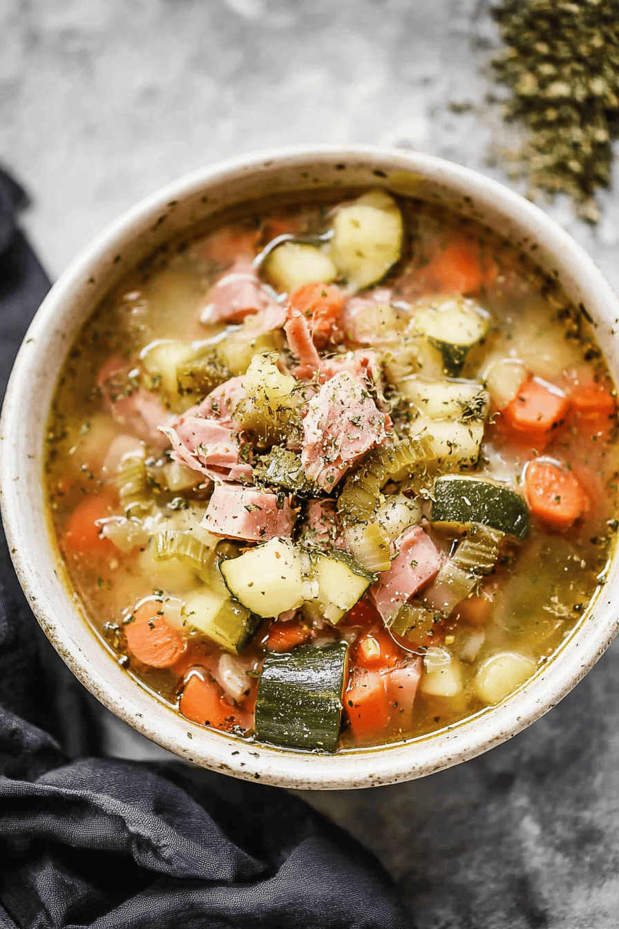 Hearty Ham Bone Soup with Potatoes and Beans