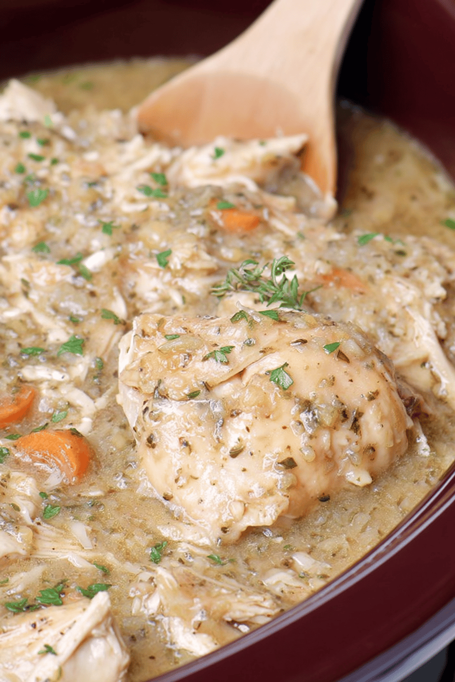 Homestyle Slow Cooker Chicken & Gravy from Scratch