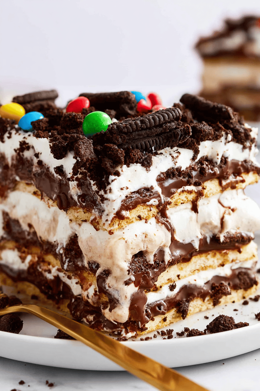 No-Bake Ice Cream Sandwich Cake Delight