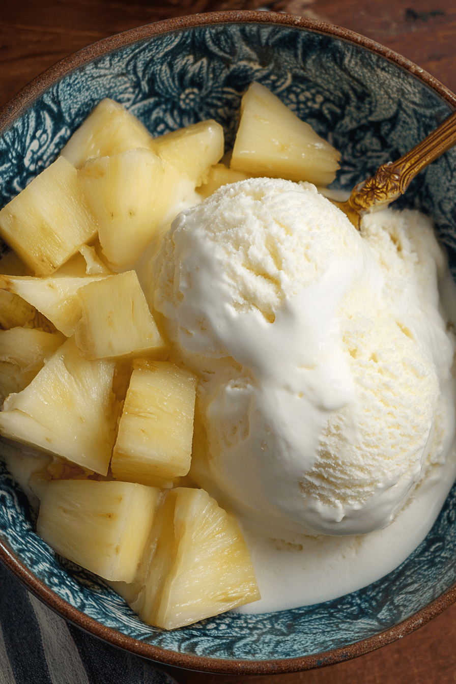 Pineapple Bliss Homemade Ice Cream