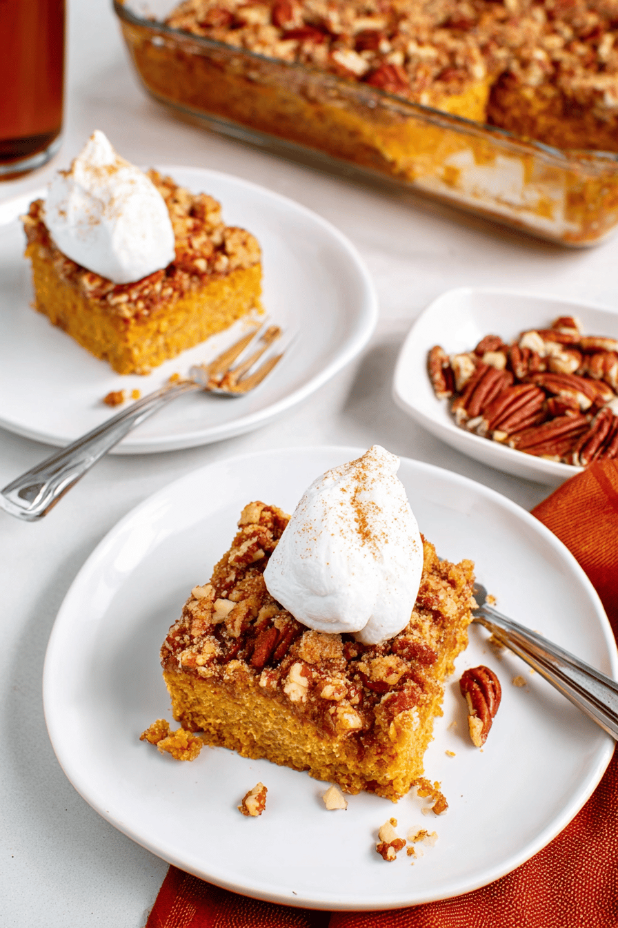 Pumpkin Dump Cake Fall Delight