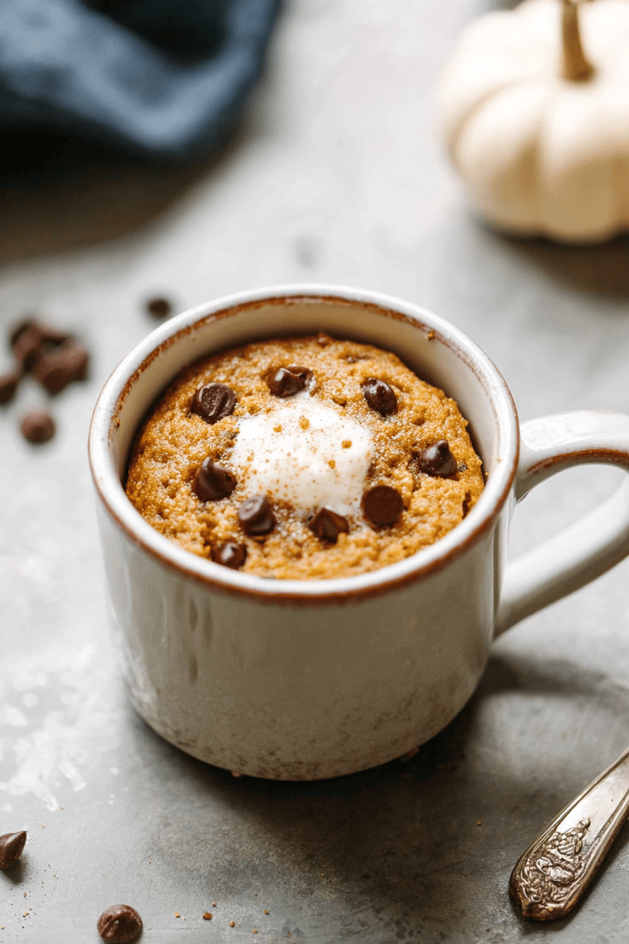 Pumpkin Mug Cake in 5 Minutes