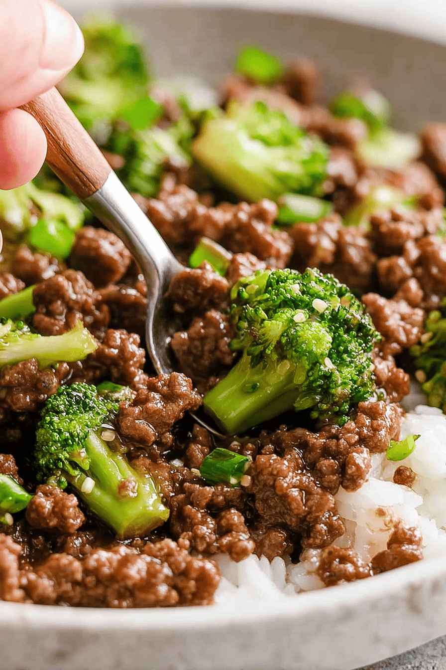 Quick Ground Beef and Broccoli Stir Fry