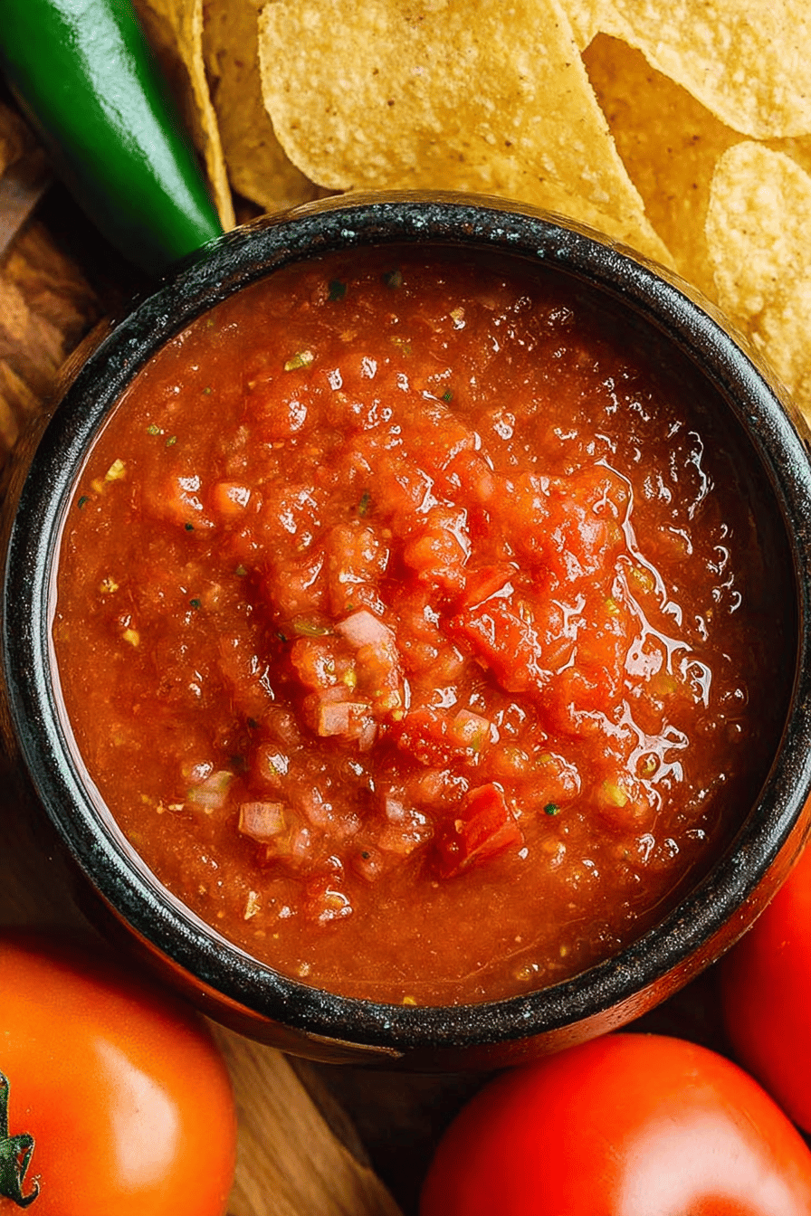 Quick Homemade Salsa Roja with Fresh Ingredients
