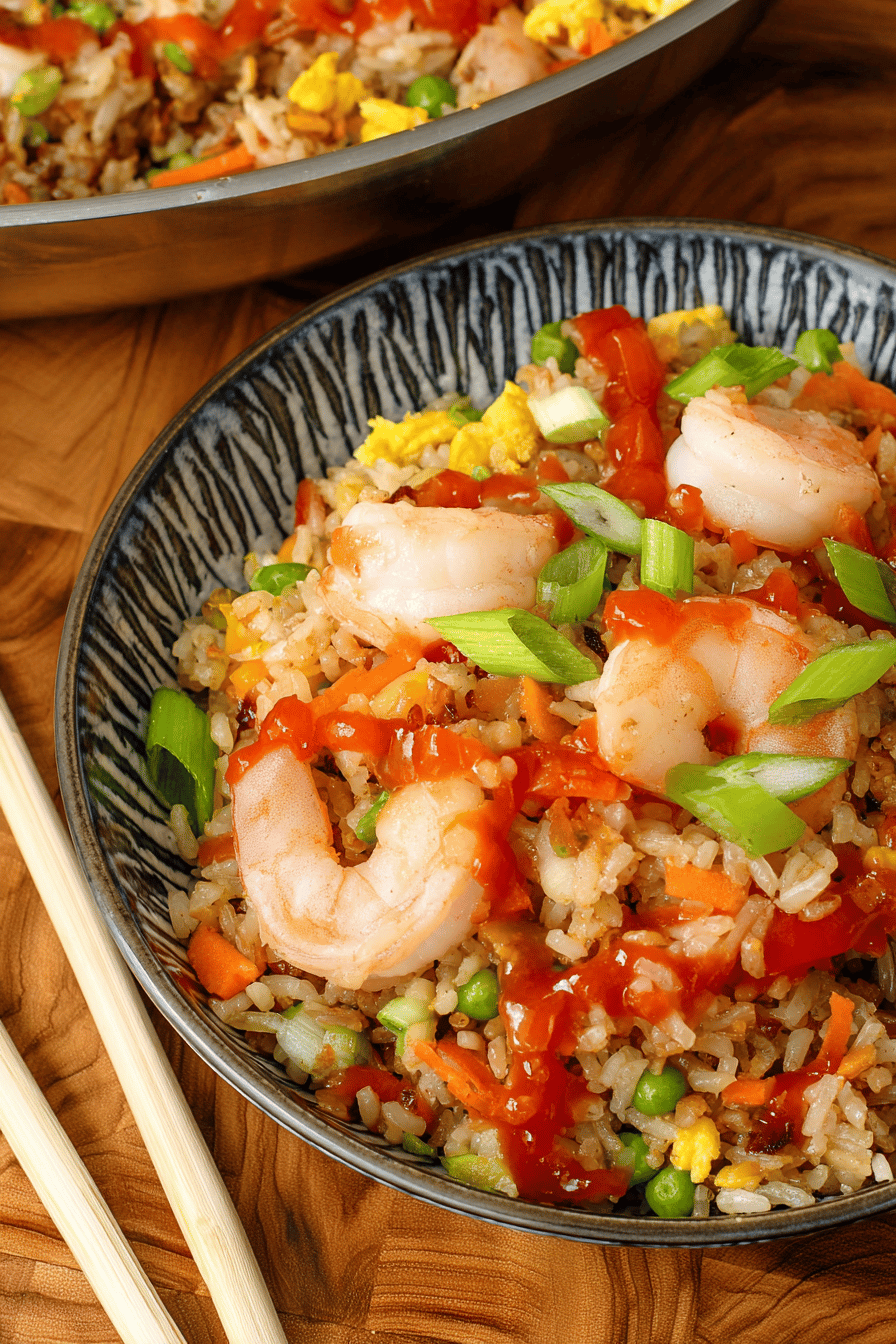 Quick Shrimp Fried Rice with Crisp Veggies