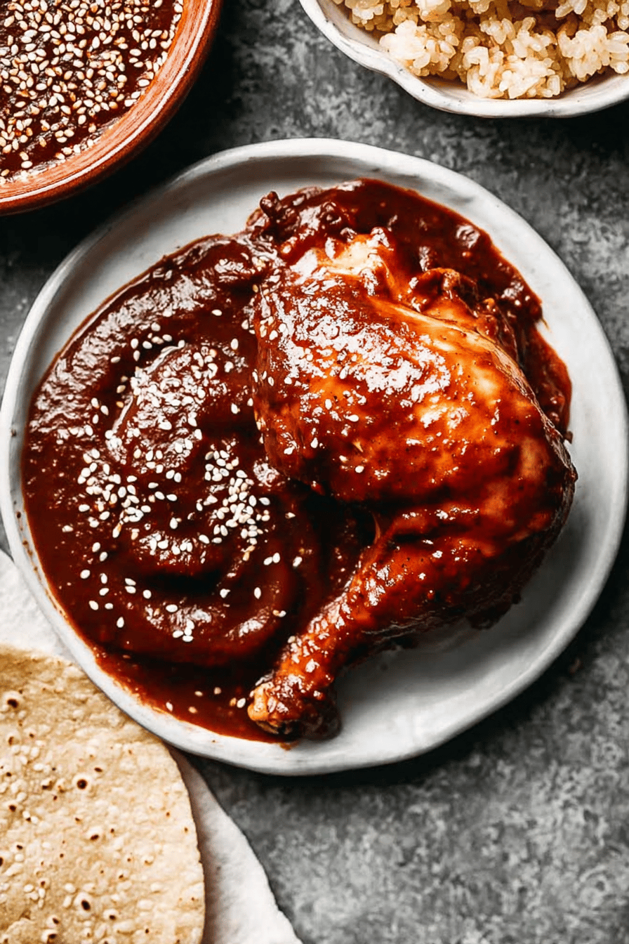 Rich Mole Poblano Chicken with Toasted Spices
