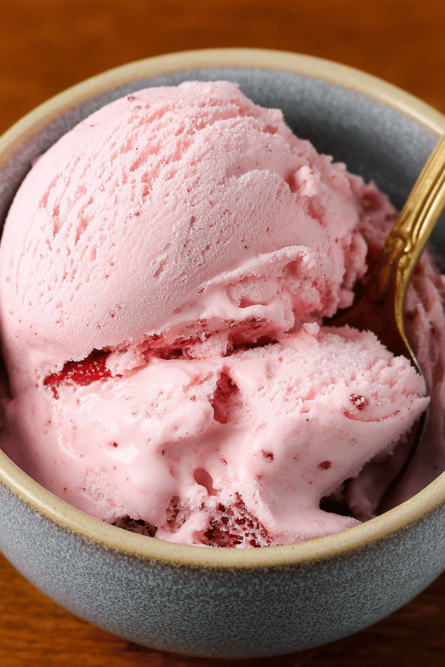Roasted Strawberry Ice Cream Delight