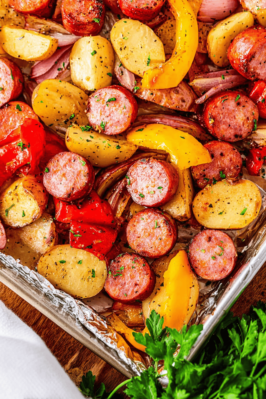 Smoked Sausage and Potato Sheet Pan Dinner