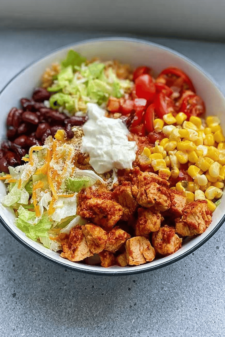 Spiced Chicken Mince Burrito Bowls with Toppings