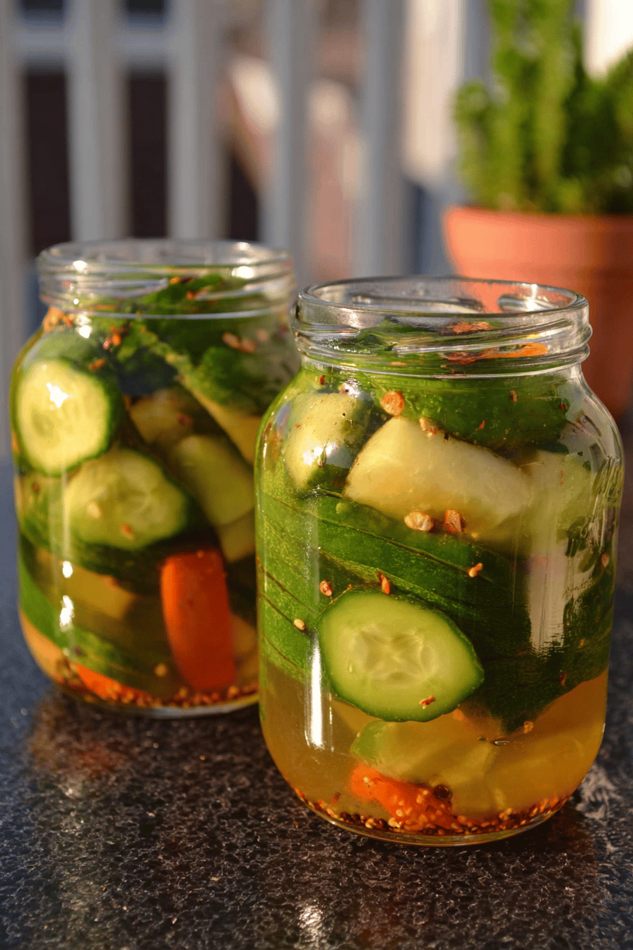 Spicy Sweet Honey Habanero Pickle Delight