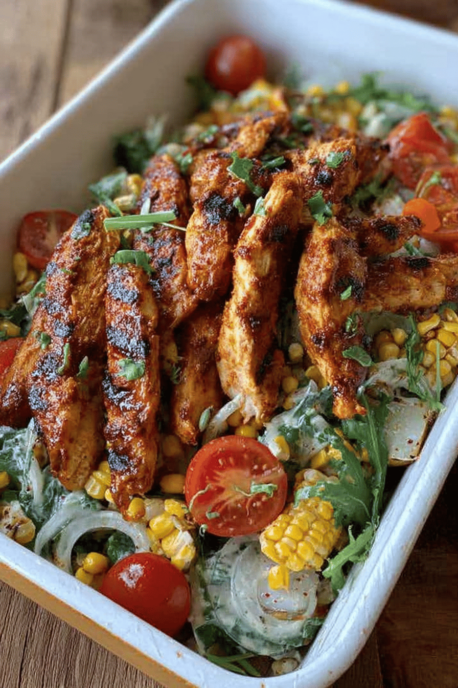 Summer BBQ Chicken and Corn Potato Salad