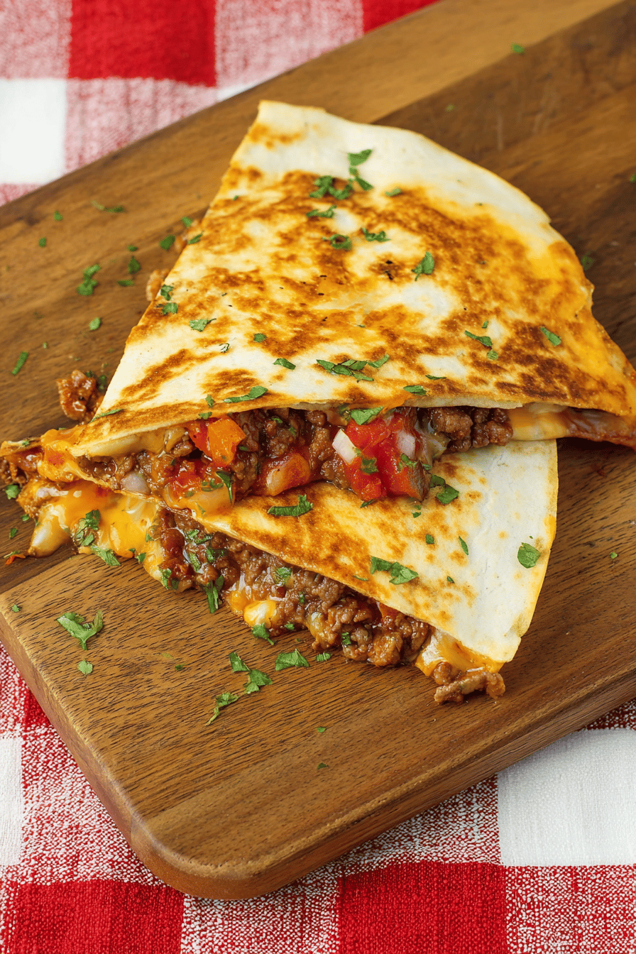 Taco Quesadilla Crunchy Cheesy Delight