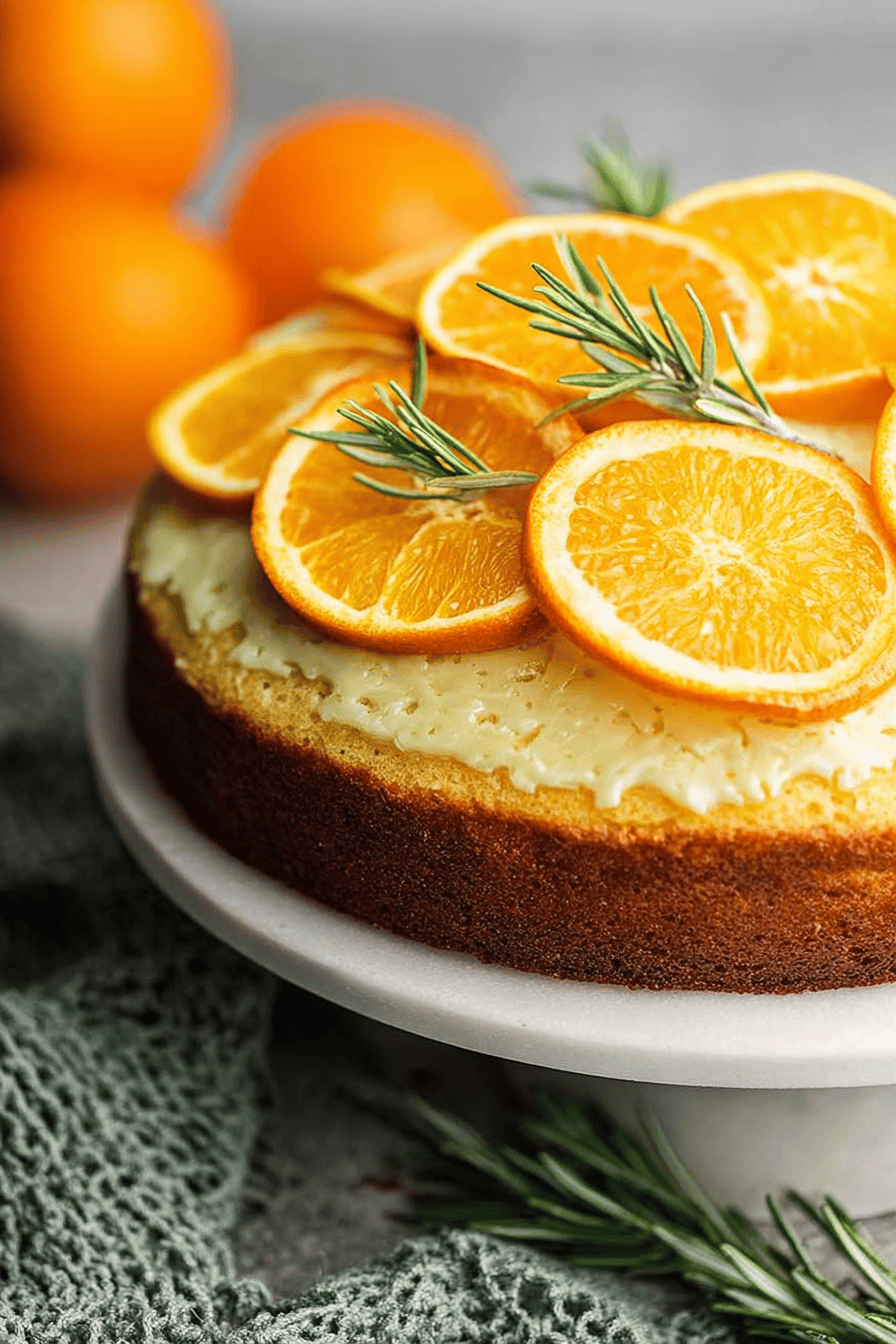 Tender Orange Olive Oil Cake with Mascarpone Frosting