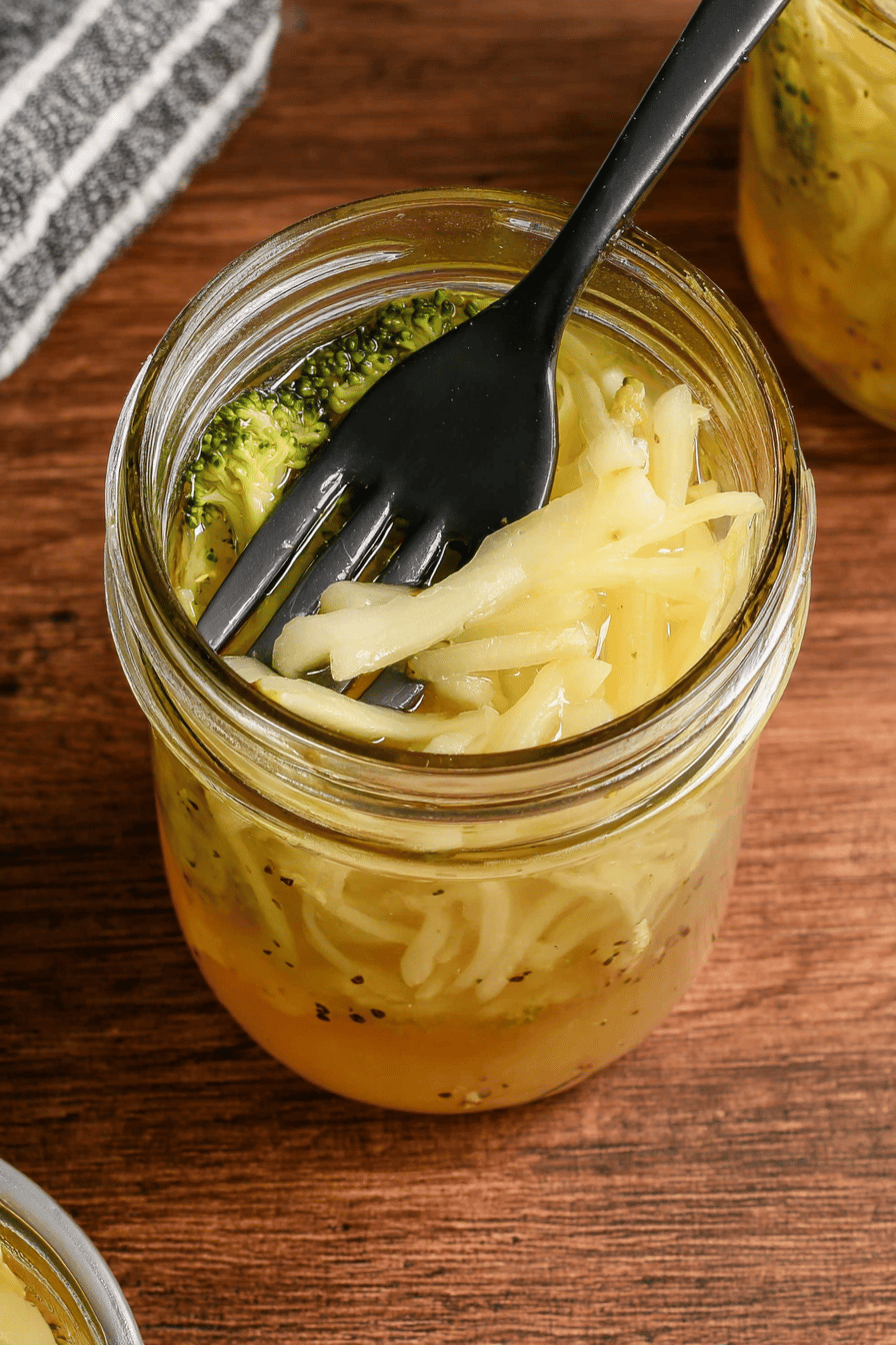 Toasted Sesame Tangy Sweet Pickled Broccoli