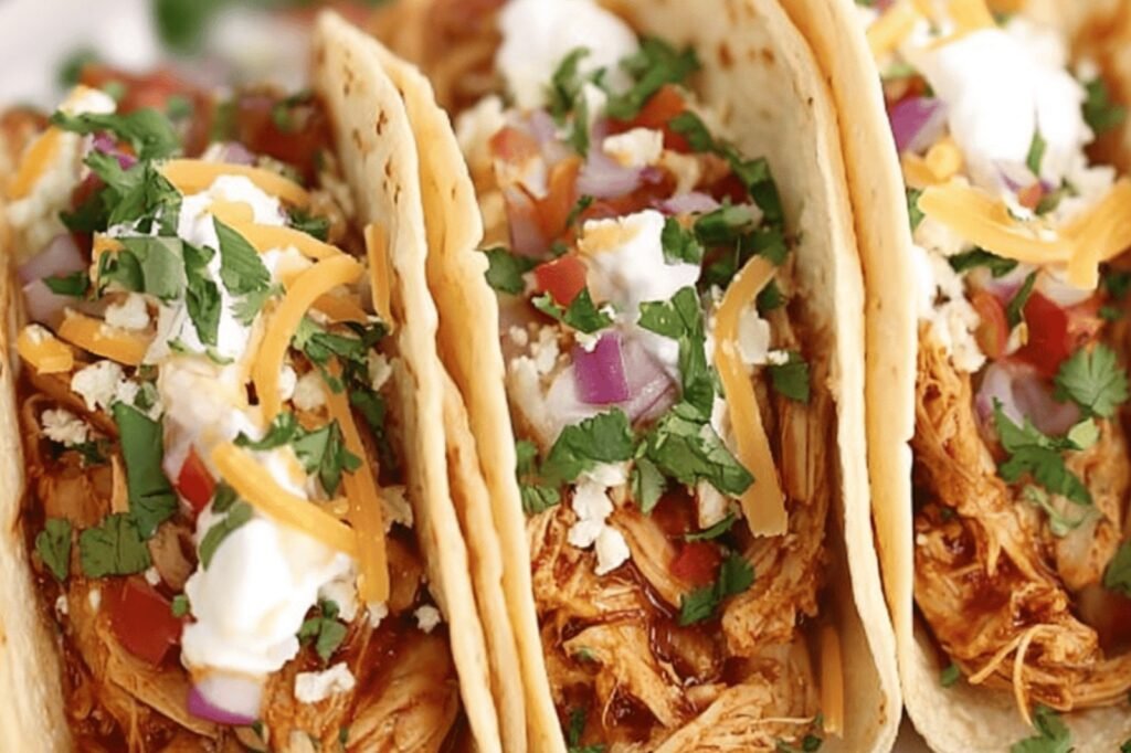 3-Ingredient Crockpot Chicken Tacos