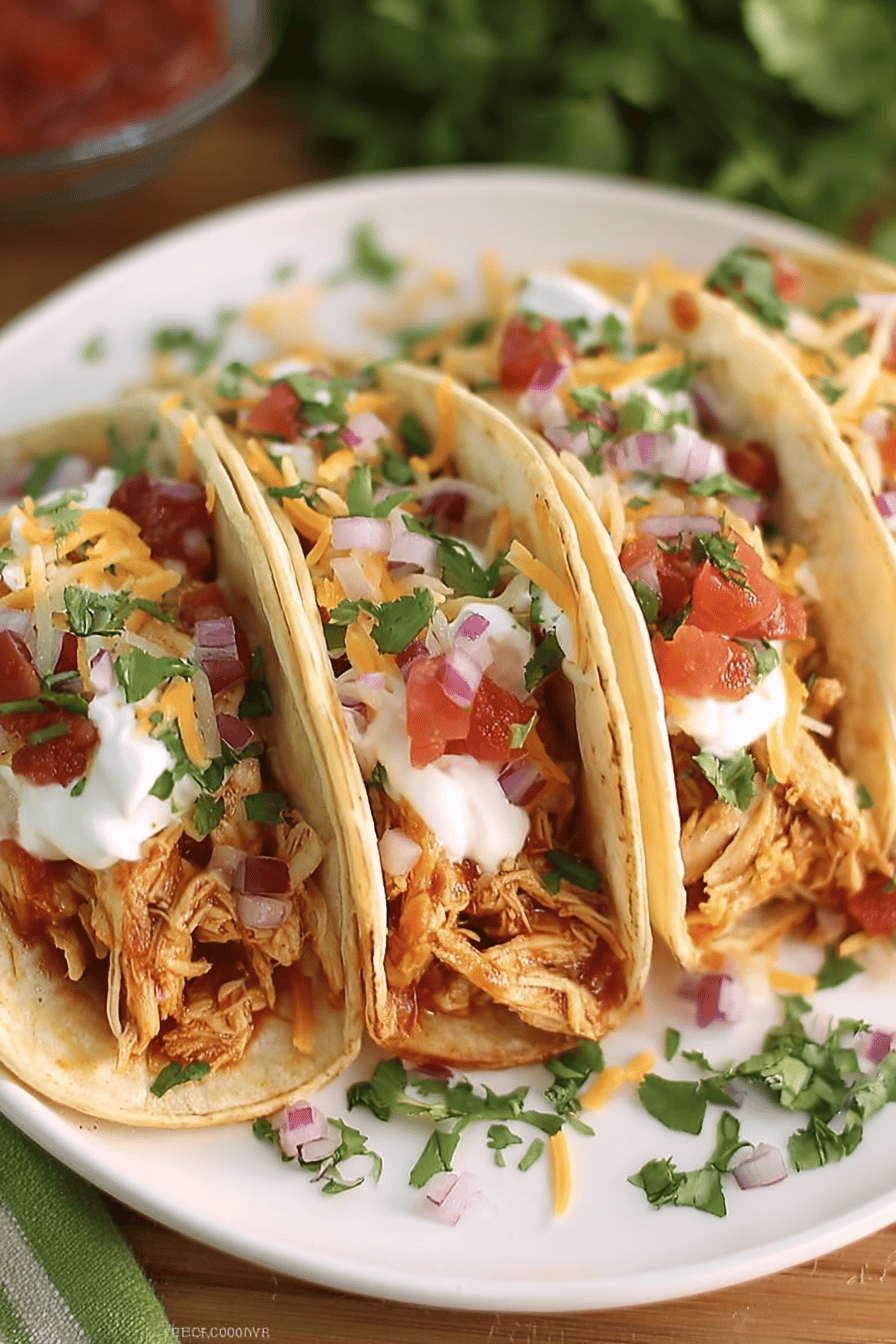 3-Ingredient Crockpot Chicken Tacos
