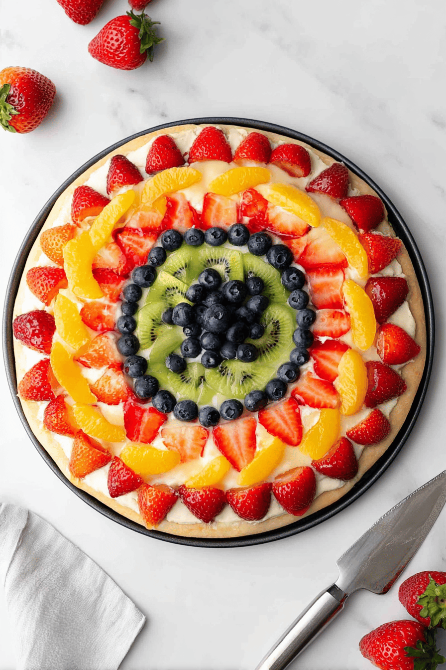 Best Summer Fruit Pizza with Cookie Crust