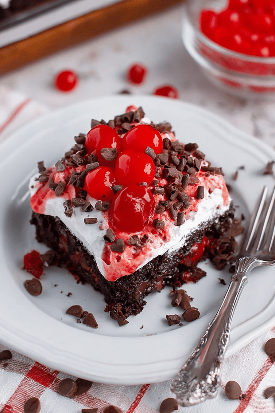 Black Forest Poke Cake Delight