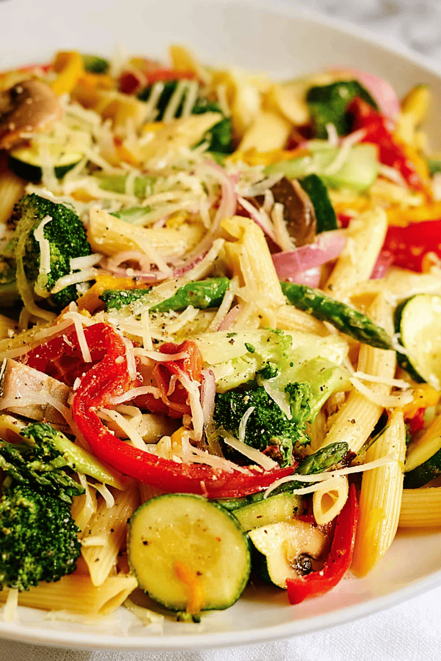 Bright Lemon Parmesan Pasta Primavera