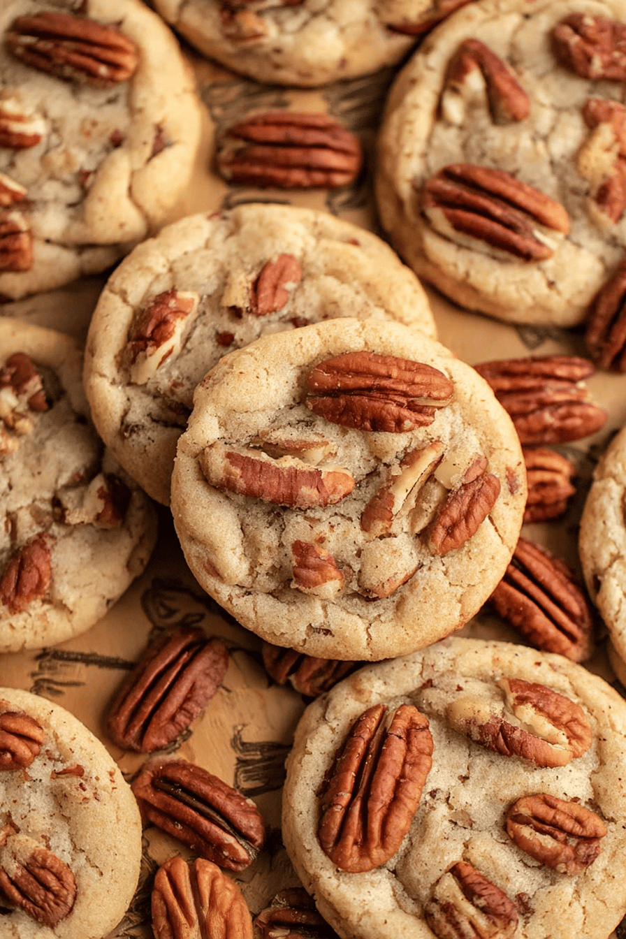 Butter Pecan Cookies with Brown Sugar and Toasted Pecans