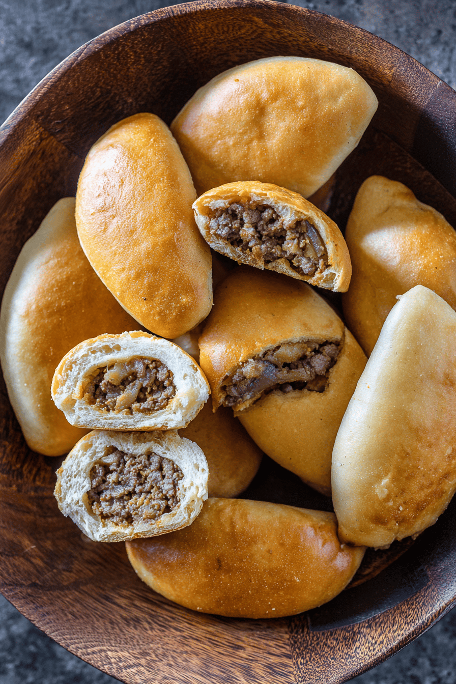 Cheesy Beef and Cabbage Bierocks