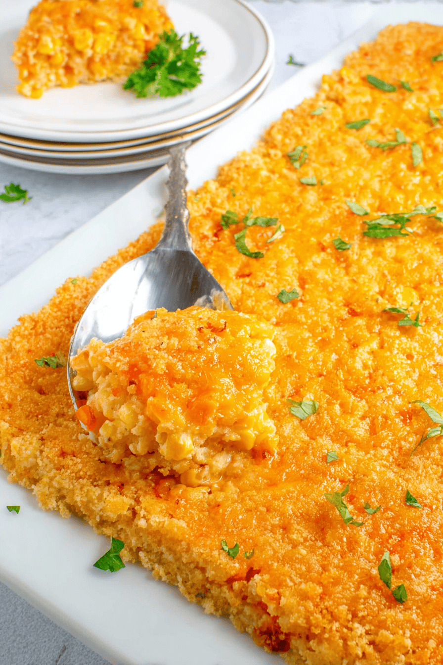 Cheesy Corn Casserole Comfort Dish