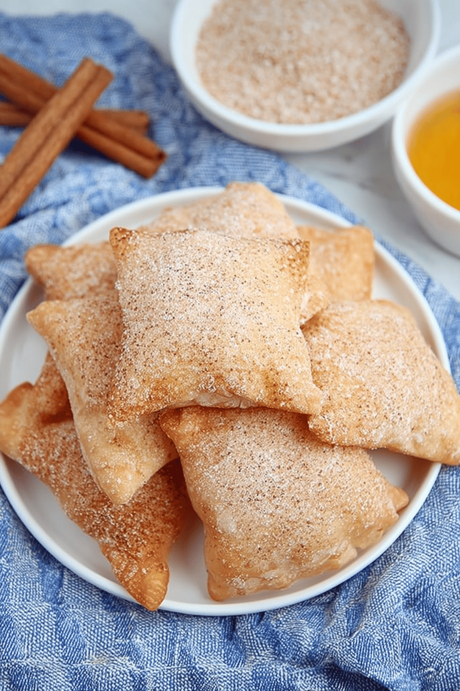 Cinnamon Sugar Homemade Sopapillas with Honey