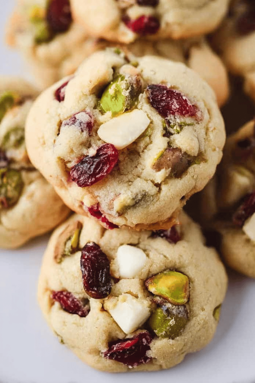 Cranberry Pistachio Chewy Holiday Cookies